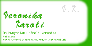 veronika karoli business card
